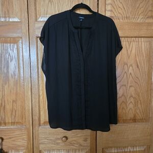 Torrid Black Sheer Blouse